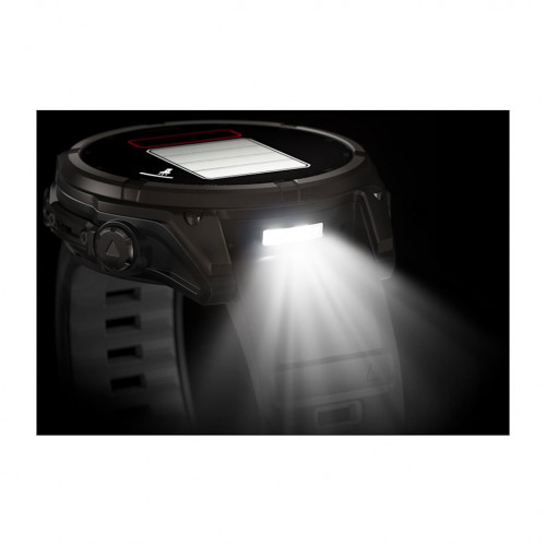 Fenix 8 - 47 мм Solar, Sapphire, титановый угольно-серый DLC с черным ремешком