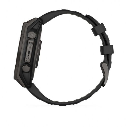 Fenix 8 - 47 мм Solar, Sapphire, титановый угольно-серый DLC с черным ремешком